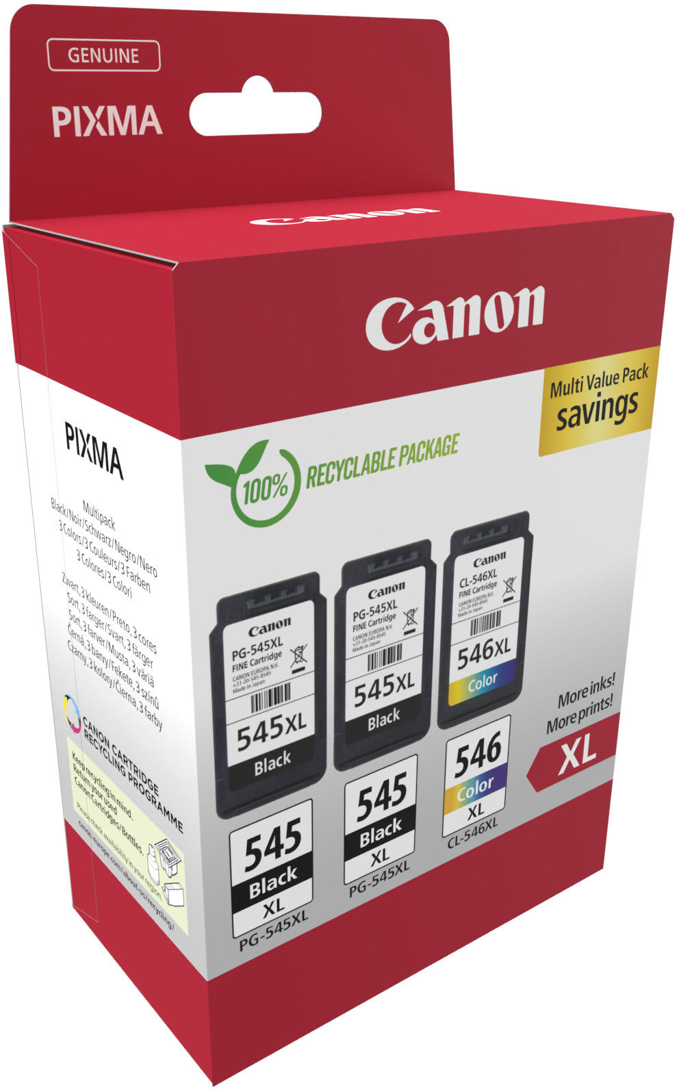 Multipack XL BKCMY PGCL560/1 Pixma TS5350 2xBKXL & 1xCMYXL