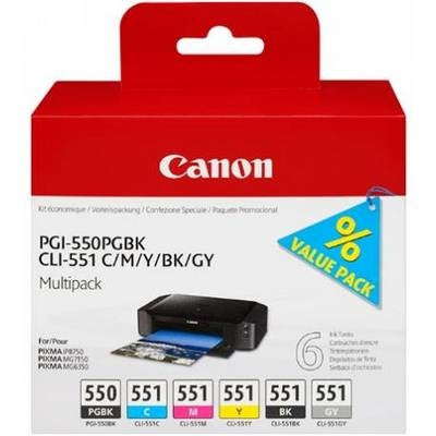 CLI-551MUL CANON Multipack Tinte PGBK/CMY/BK/GY PGCL550/1