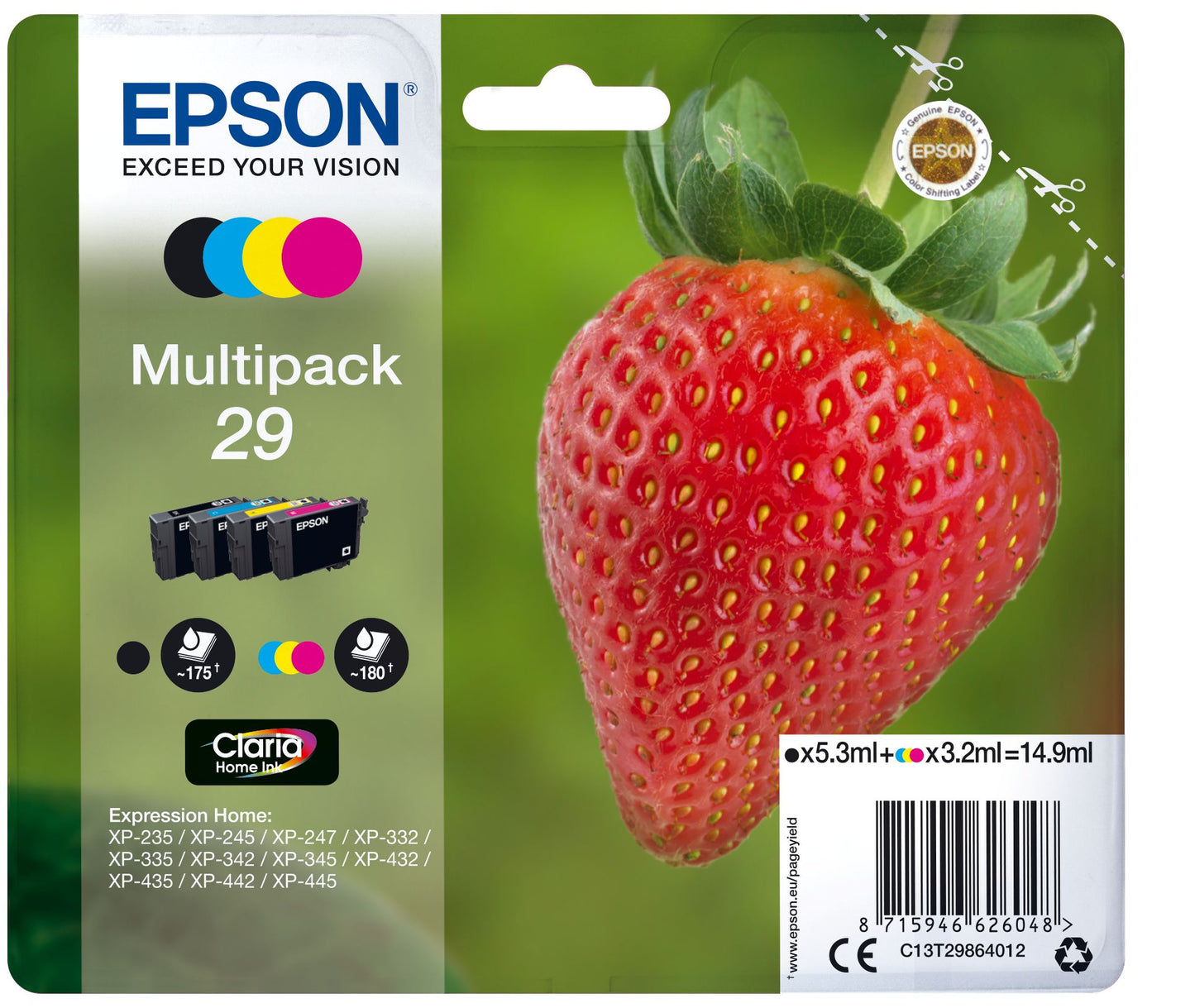 T298640 EPSON Multipack Tinte 29 CMYBK