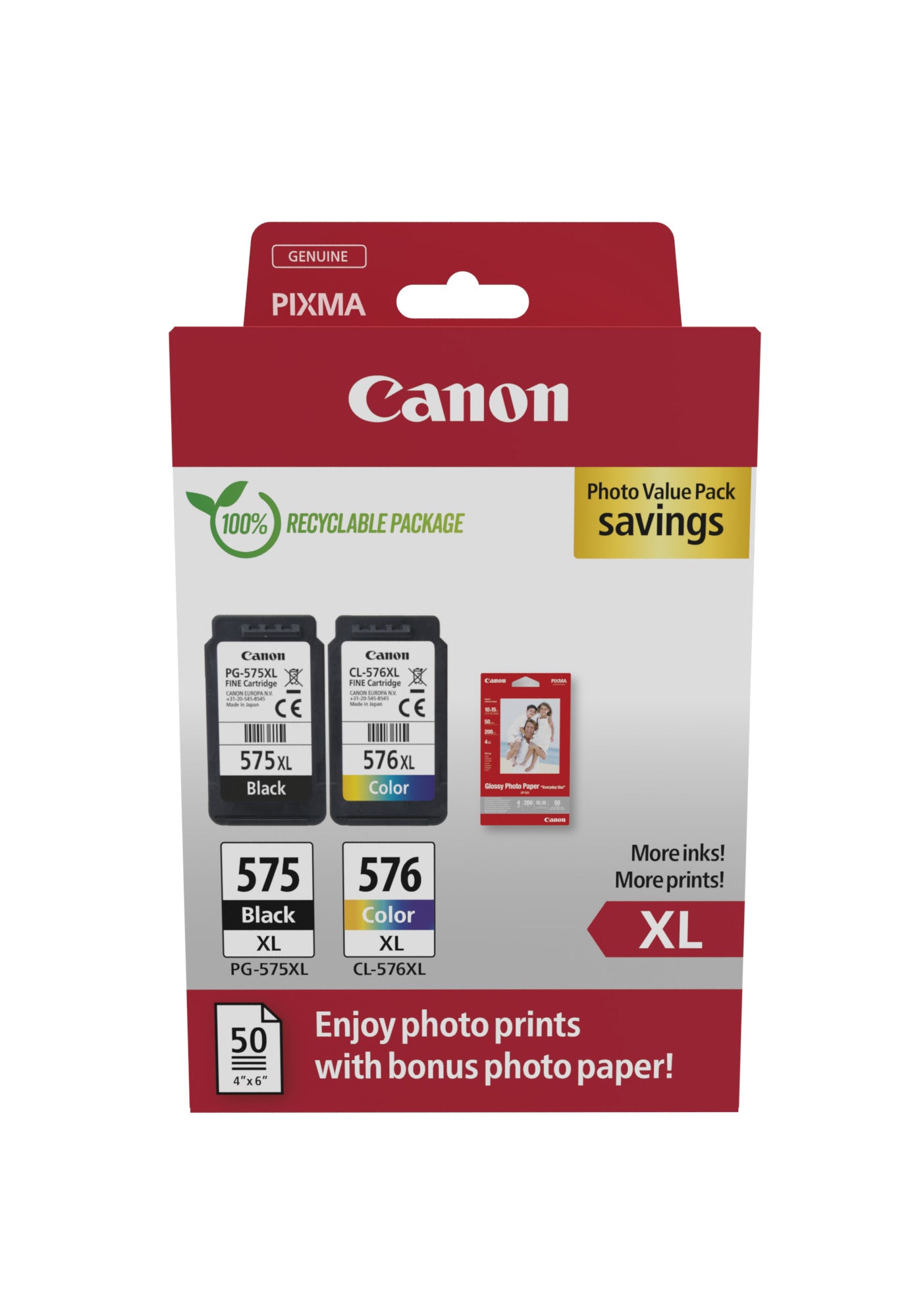 PG575XL-CL576XL CANON Photo Value Pack XL BKCMY