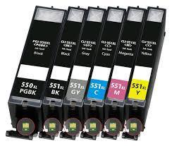 CLI-551XLPGI-550XL(6) Multipack CMYPBKBK kompatibel zu Canon